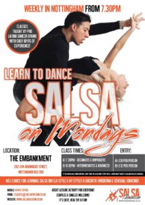 Salsa Mondays in Nottingham at The Embankment (Pub & Kitchen) from 7.30pm!