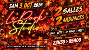 Samedi 3 Octobre 2026 – Kizomba Party – 2 Salles – Le Park Studio