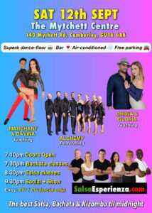 SBK PARTY NIGHT 🎉 SAT 12 SEPT – The Mytchett Centre – Marchant + Davina, Dhiwa + Gloria, Alchemy