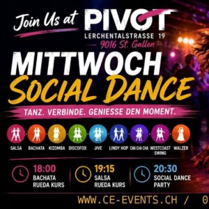 SOCIAL DANCE JEDEN MITTWOCH AB 20:30 UHR IN ST. GALLEN