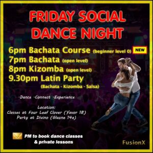 Social Dance Night: Dance Classes & Latin Party (Bachata, Kizomba, Salsa)