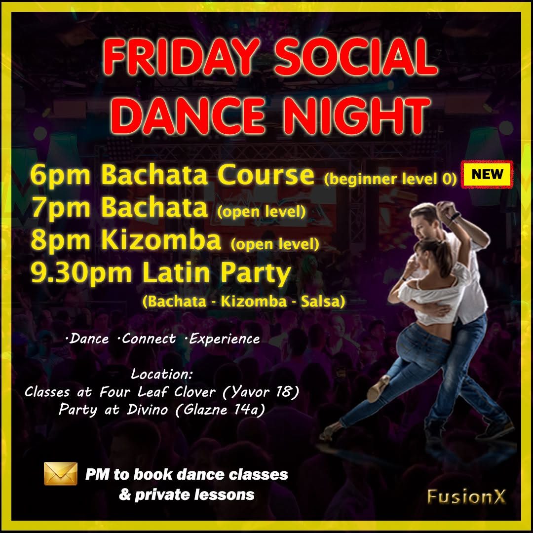 Social Dance Night: Dance Classes & Latin Party (Bachata, Kizomba, Salsa)