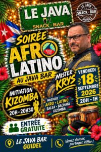 SOIREE AFRO-LATINO AU JAVA BAR GUIDEL 18/09/26