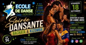 Soirée Bachata & Kizomba à l&rsquo;école de danse Céline ENJALBERT