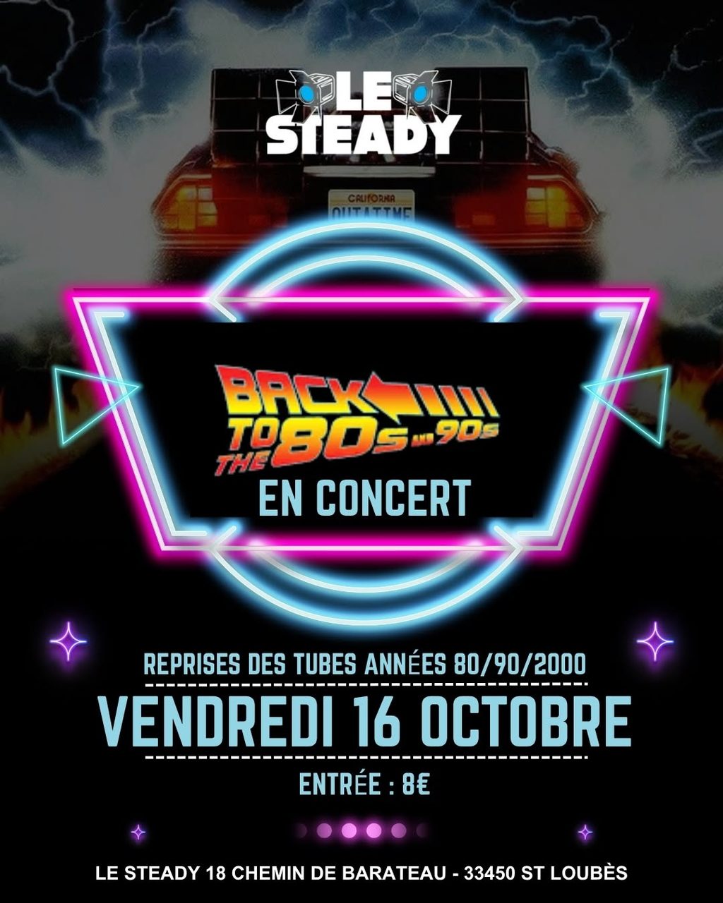 Soirée back to the 80/90&rsquo;s concert avec « THE EIGHTIES »