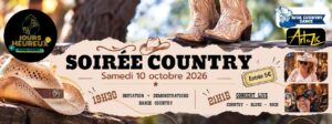 🤠 SOIRÉE COUNTRY Ô Jours Heureux | Danse Country + ArTroZic en concert