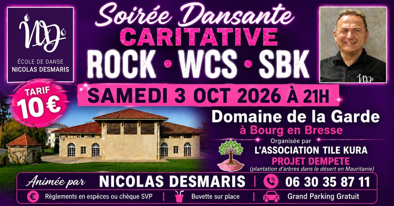 💜 SOIRÉE DANSANTE CARITATIVE – ROCK • WCS • SBK 💜