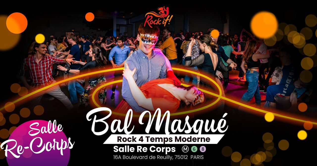Soirée Danse Rock 4 temps Moderne « BAL MASQUE » — Paris