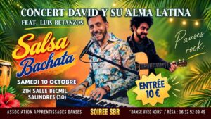 Soirée Latino avec David Y Su Alma Latina | Salle Becmil Salindres | Danse avec Nous |