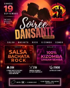 Soirée LATINO ROCK KIZOMBA + stages gratuits Salsa