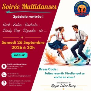 Soirée Multidanses de Rentrée – Samedi 26 Septembre 2026