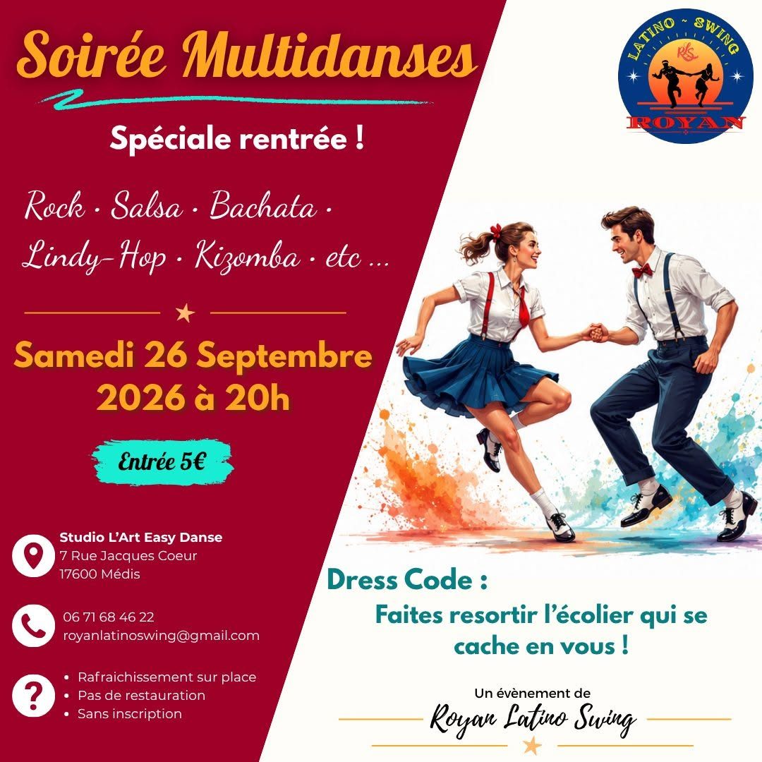 Soirée Multidanses de Rentrée – Samedi 26 Septembre 2026