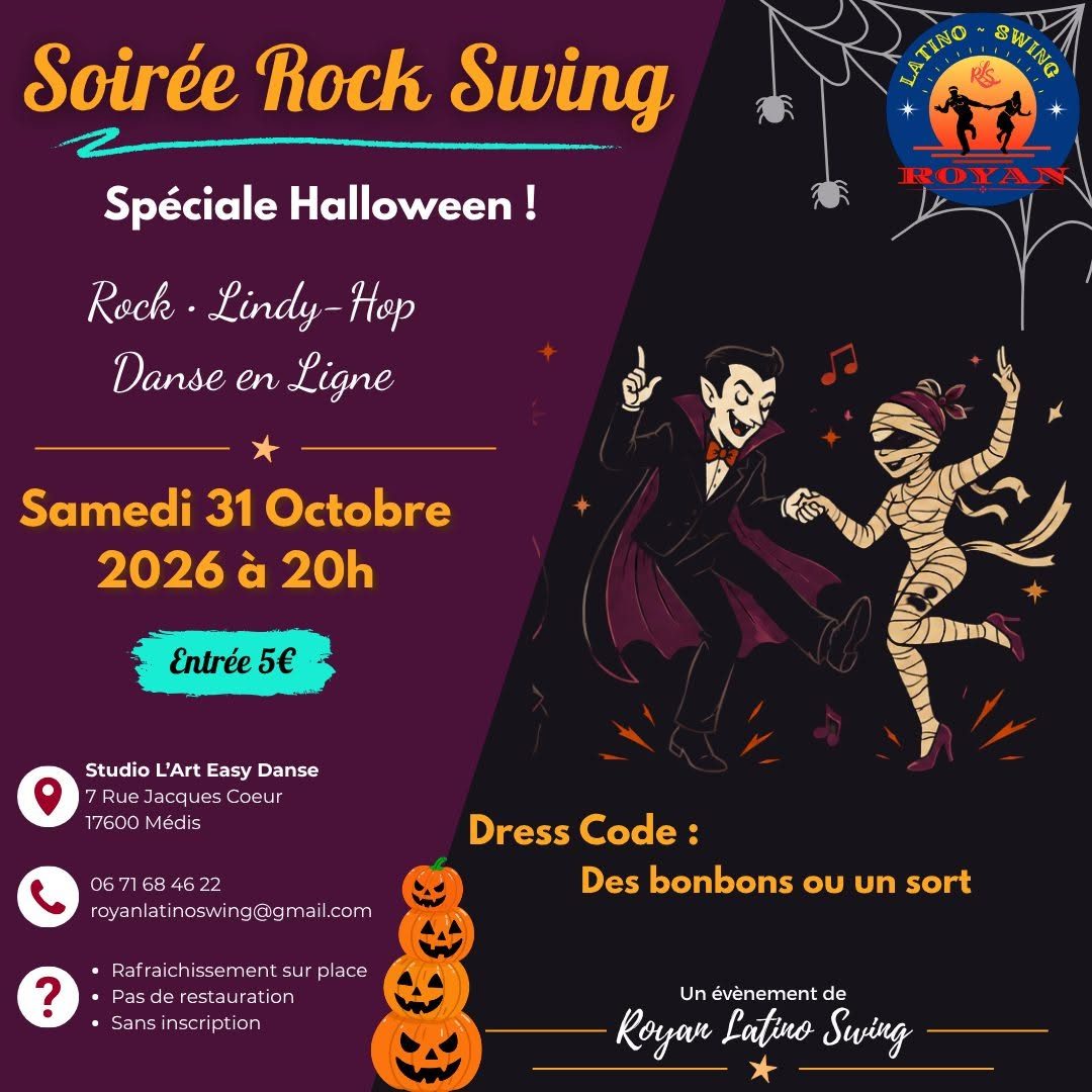 Soirée Rock & Swing d&rsquo;Halloween – Samedi 31 Octobre 2026