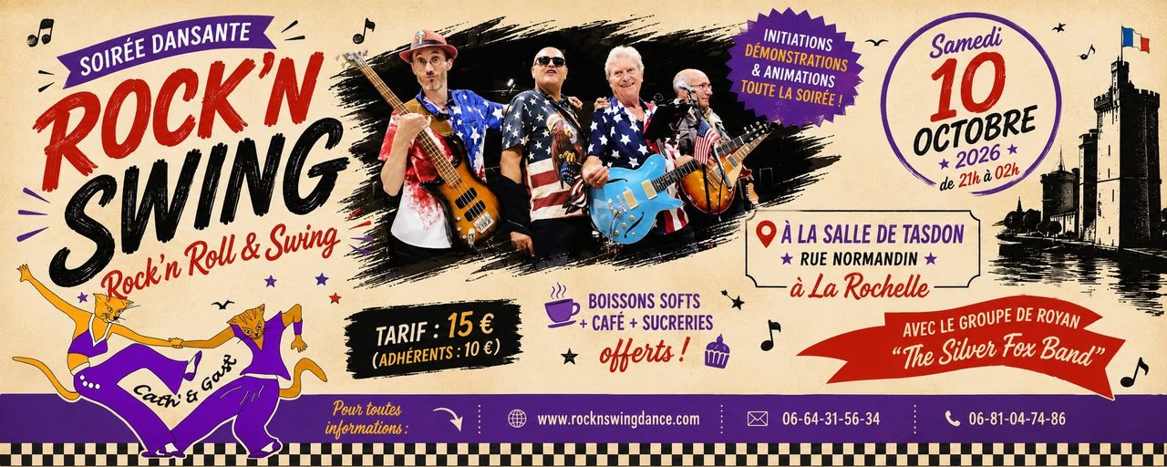 Soirée Rock&rsquo;n Roll & Swing ! « The Silver Fox Band »