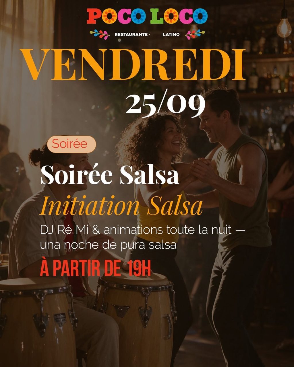 soirée salsa en extérieur au Poco loco