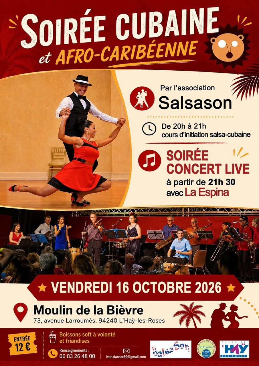 Soirée Salsa Live au Moulin de la Bièvre