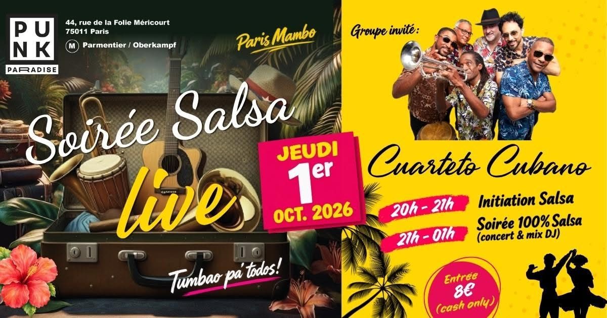 Soirée Salsa Live (Paris 11e) – Asso Paris Mambo — Paris