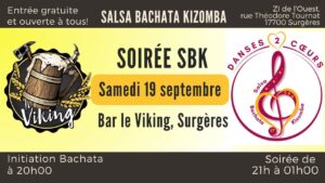 Soirée SBK Initiation Bachata Le Viking Surgères