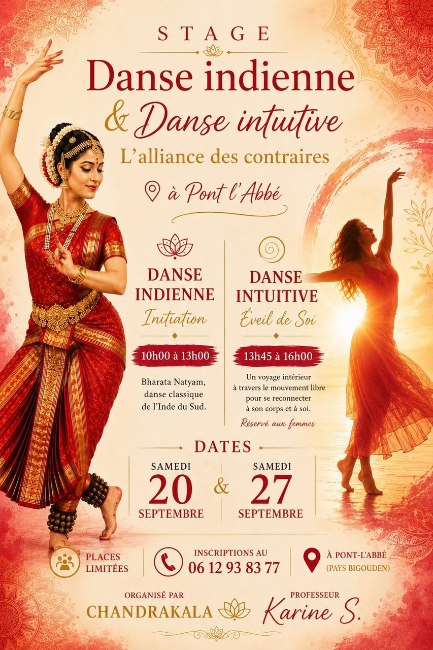 Stage Danse Indienne & Danse Intuitive à Pont l’Abbé