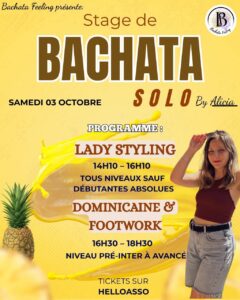 Stage de Bachata SOLO – Lady Styling / Bachata Dominicaine et Footwork