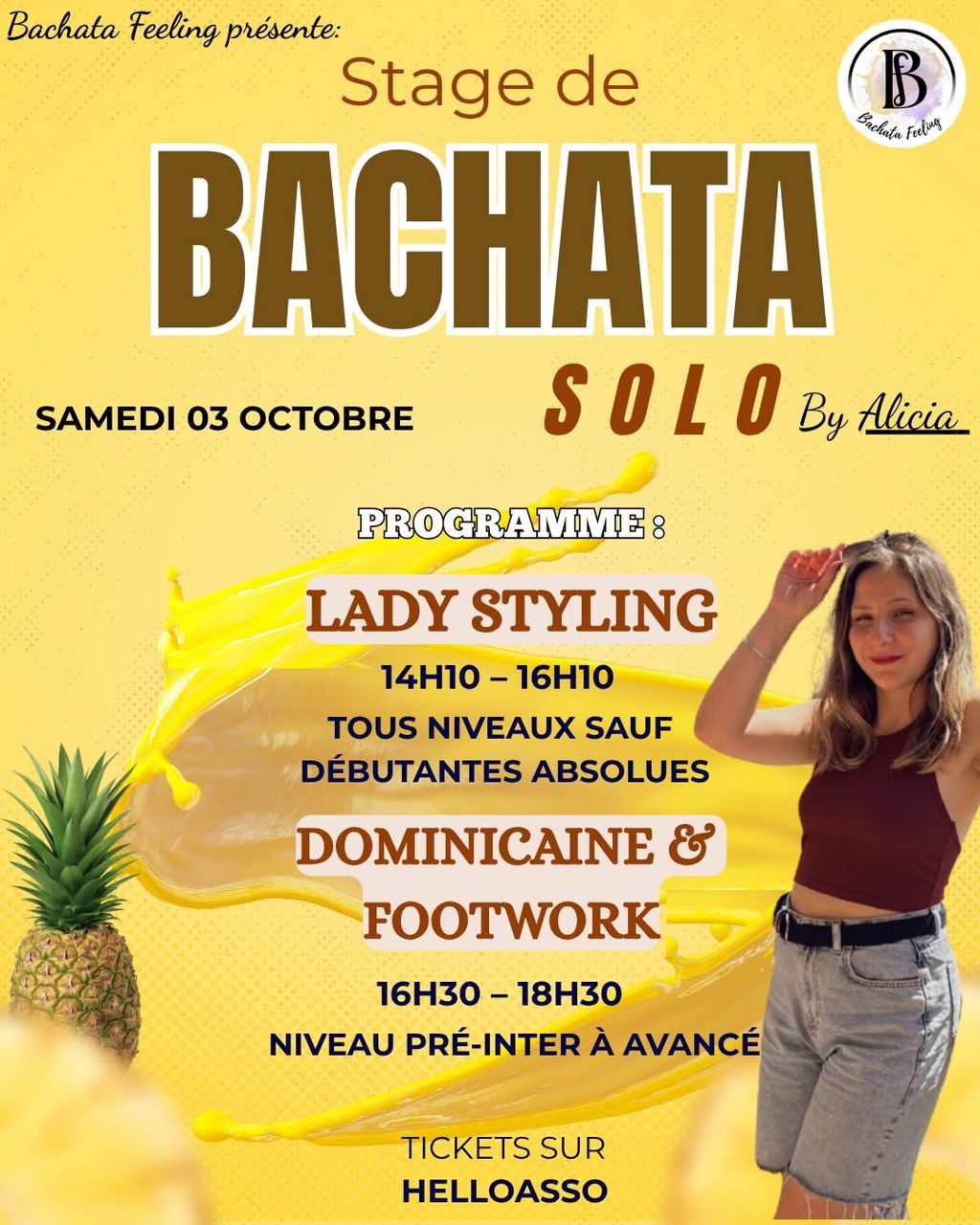 Stage de Bachata SOLO – Lady Styling / Bachata Dominicaine et Footwork