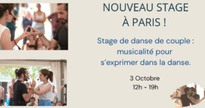 Stage de danse de couple : musicalité pour s’exprimer dans la danse.