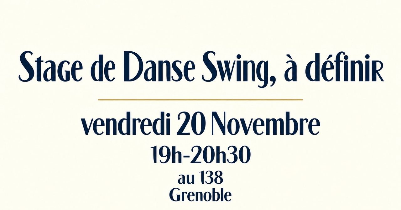 Stage de Danse Swing (à définir)