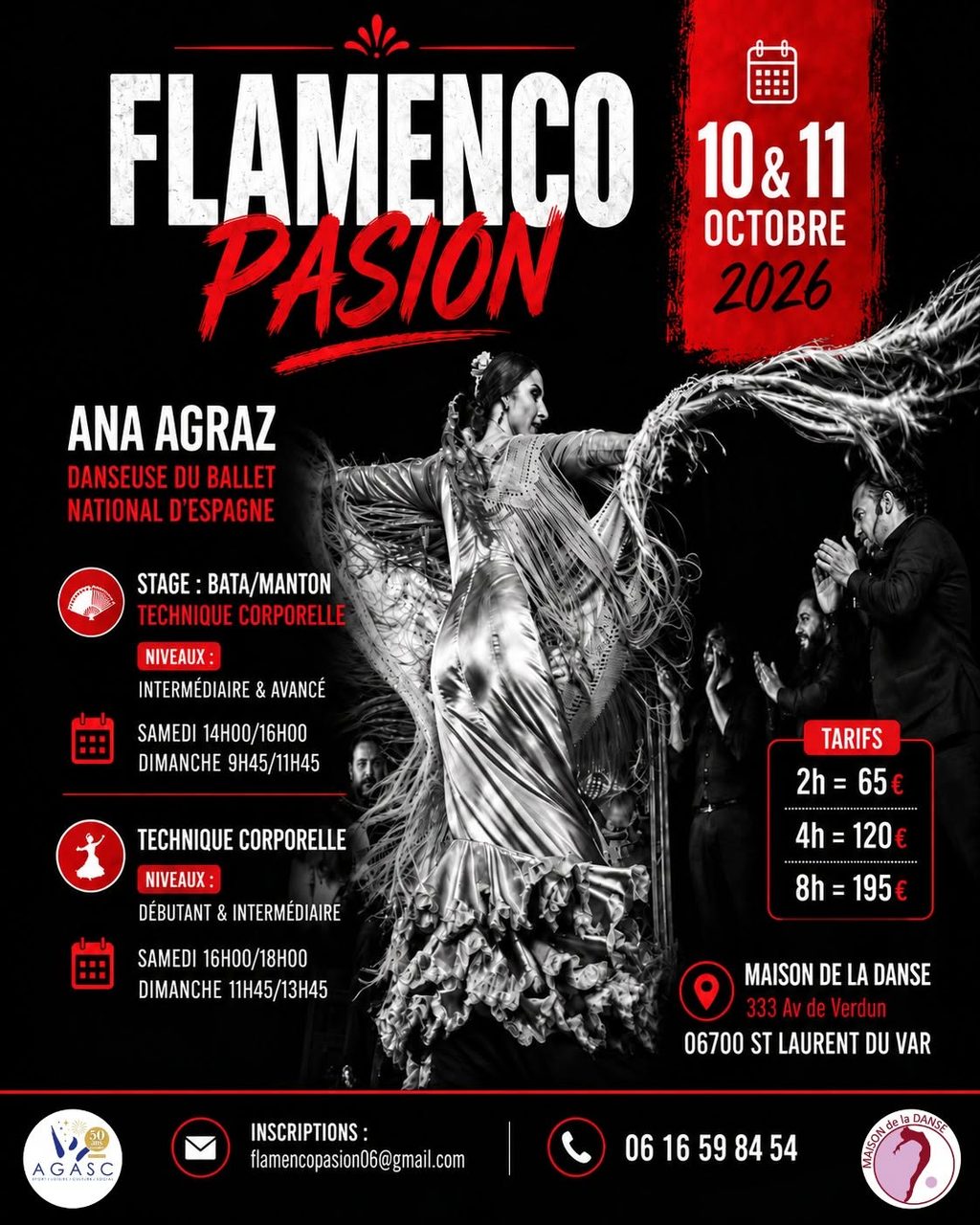 Stage de Flamenco Ana Agraz Ballet National d&rsquo;Espagne