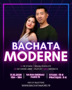 🎶 Stage & Pratique de Bachata – Dimanche 11 octobre à Paris 15