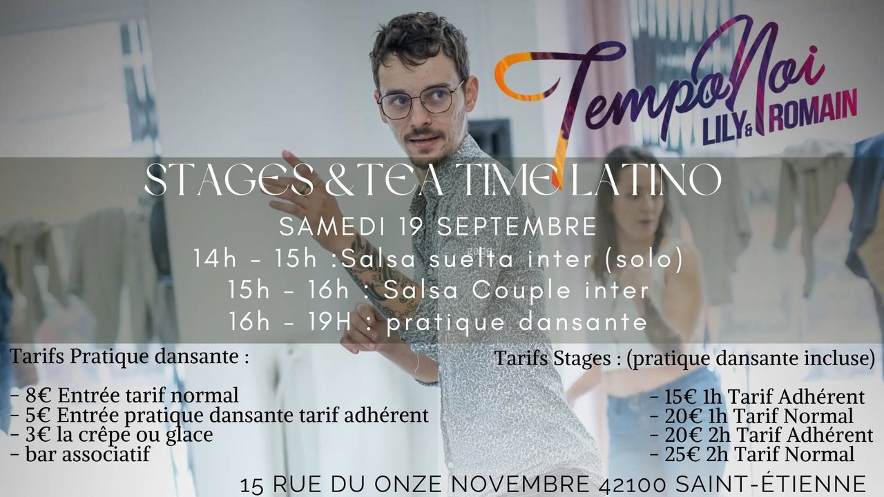 STAGES SALSA SUELTA ET COUPLE INTER + TEA TIME SBK