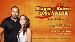Stages + Soirée 100% Salsa samedi 14 novembre