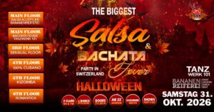 THE BIGGEST SALSA AND BACHATA FEVER 🎃 HALLOWEEN 🎃 PARTY IN SWITZERLAND Bananenreiferei & Tanzwer