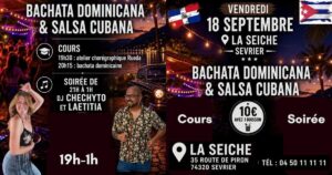 Vendredi 18 septembre à La Seiche : Bachata Dominicana & Salsa Cubana avec Laetitia et DJ Chechyto