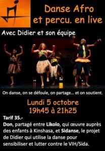 Whorkshop danse afro et Percu en live