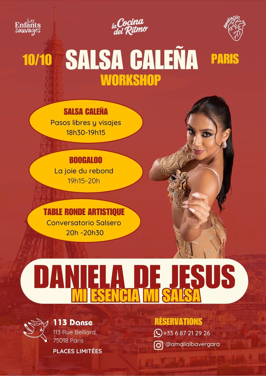 Workshop avec Daniela de Jesús, championne du monde de Salsa Caleña — Paris