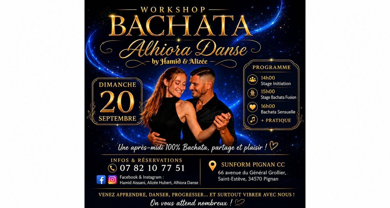 WORKSHOPS BACHATA ALHIORA DANSE BY HAMID ET ALIZEE