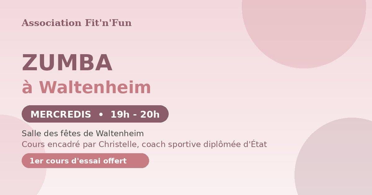 Zumba à Waltenheim (à côté de Sierentz)
