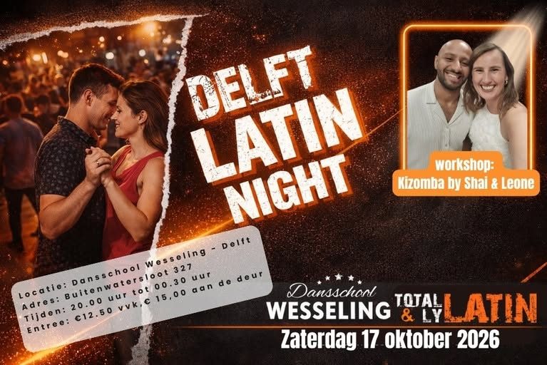 17/10: Delft LATIN Night met workshop Kizomba