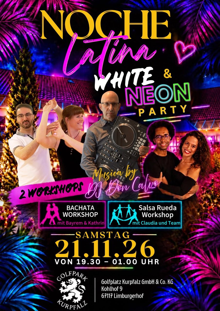 21/11/26-NOCHE LATINA-WHITE&NEON PARTY