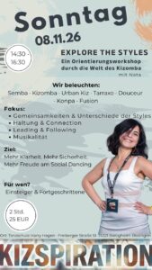 🔥 2h Orientierungsworkshop mit Nata • Kizomba Styles kennenlernen🔥