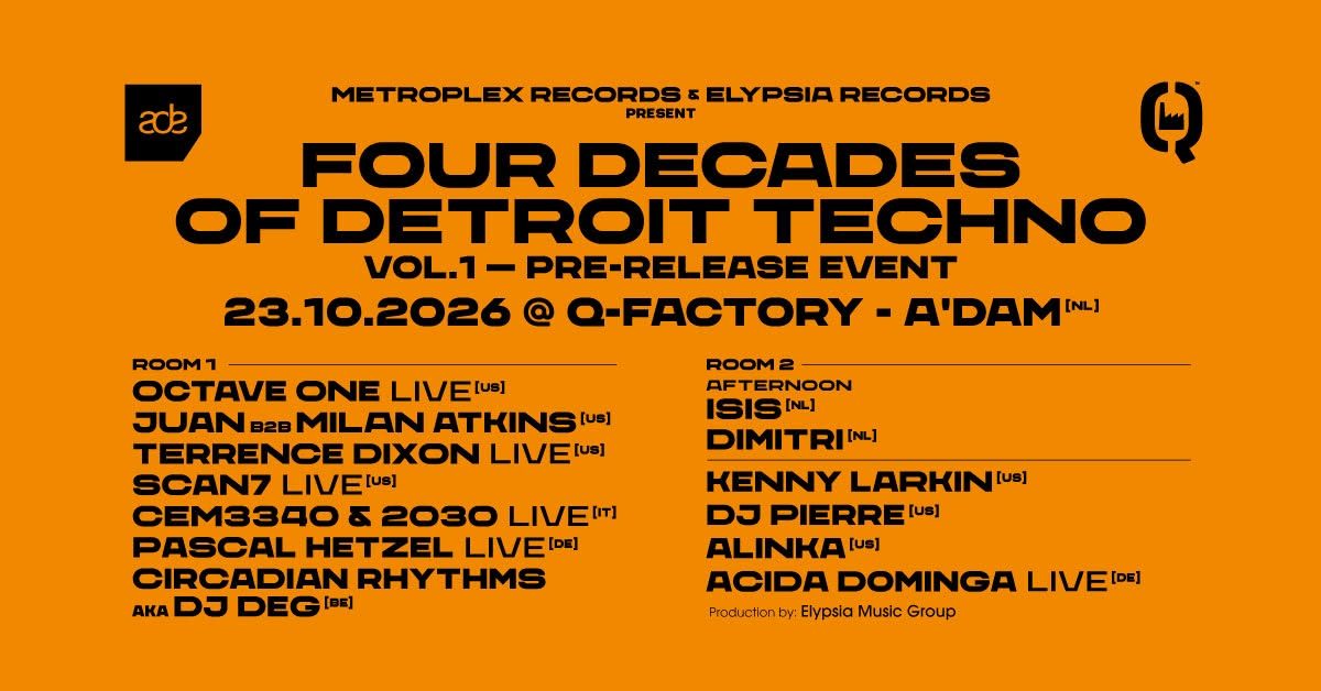 ADE – Four Decades of Detroit Techno Vol. 1 – Pre-Release Event