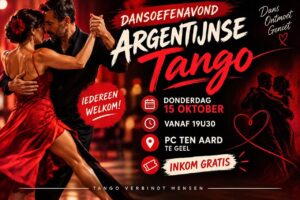 Argentijnse Tango Oefenavond – Gratis inkom – Geel Ten Aard