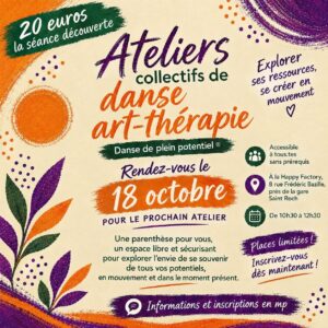 Atelier collectif de danse art-thérapie 🌟