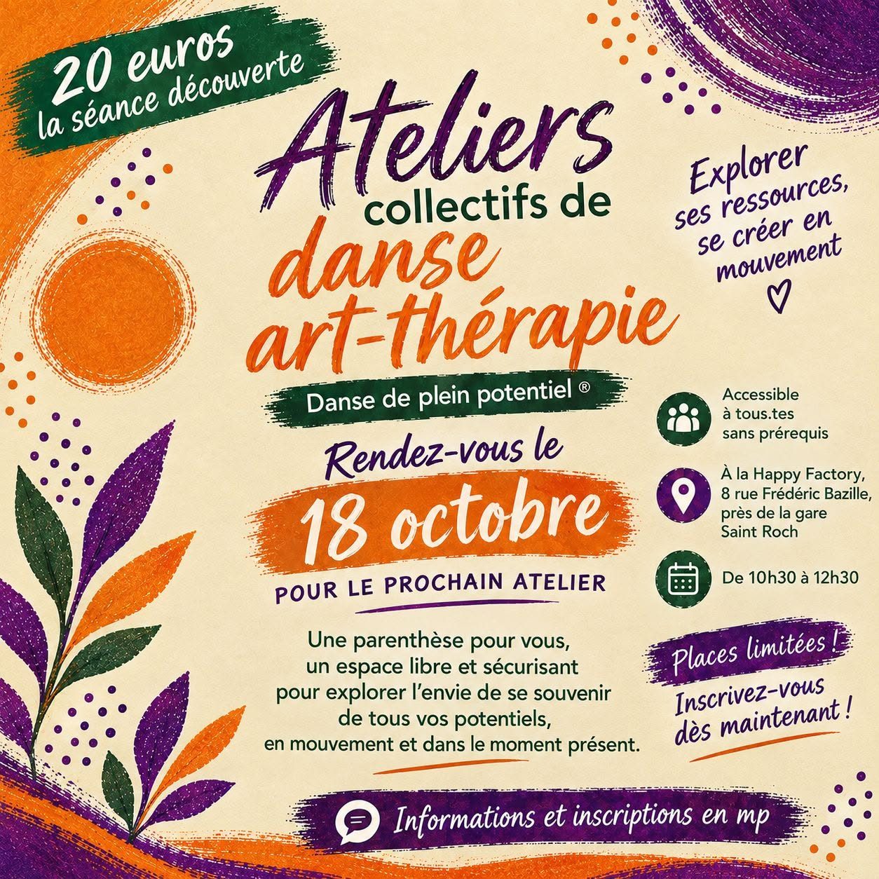 Atelier collectif de danse art-thérapie 🌟