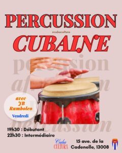 ATELIERS PERCUSSIONS AFRO-CUBAINES — TOUS LES VENDREDIS 🪘🇨🇺