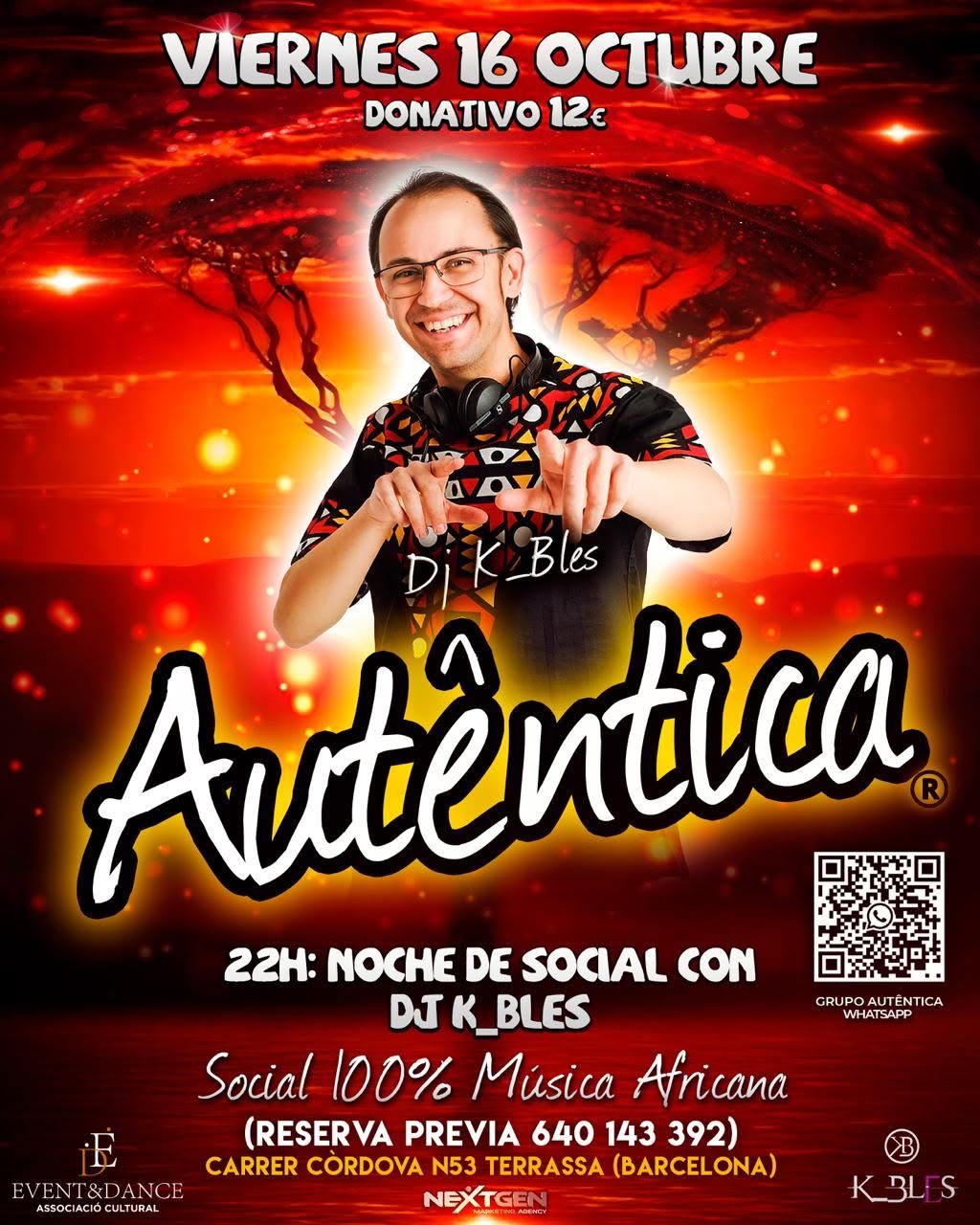 Autêntica n53 con DJ K_BLES – VIERNES 16/10/2026
