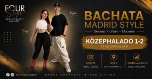 BACHATA KÖZÉPHALADÓ 1-2 TÁNCTANFOLYAM, MINDEN HÉTFŐN 19.00-20.00 (1137.Vígszínház u.1.)