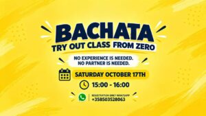 Bachata Try Out class October 17th. Only 10€