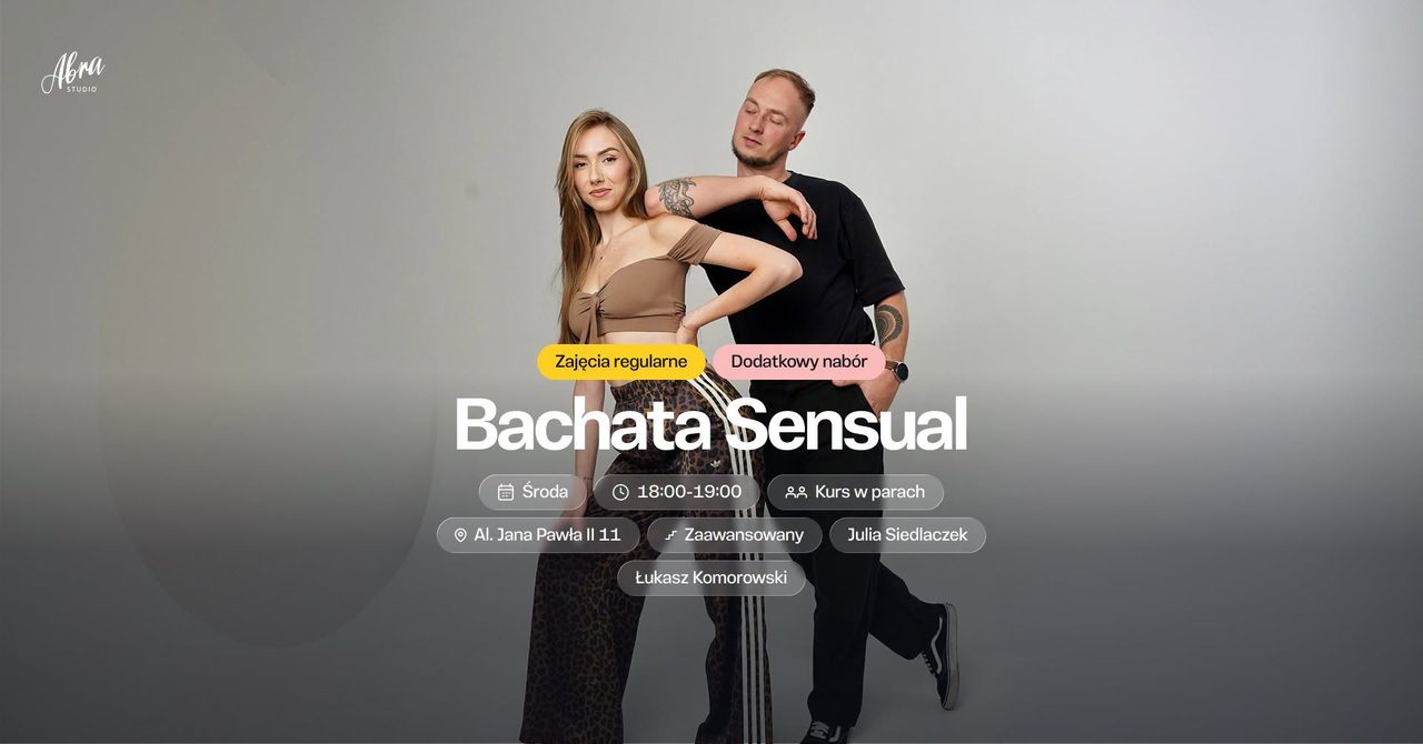 Bachata Vibes z Julią & Łukaszem poziom zaawansowany – NABÓR DLA PAR I PANÓW