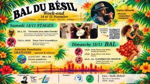 Bal du Brésil « WEEK-END » – STAGES + Pratiques avec Concert.